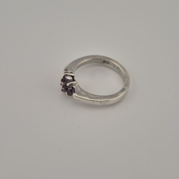 2026/07/12461-1-scaled.jpg Vintage 925 Sterling Silver Ring — Purple Ruby Cluster Setting