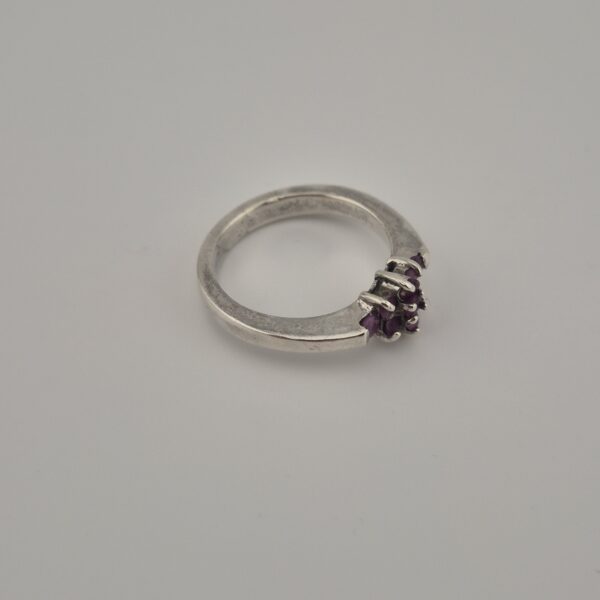 2026/07/12463-scaled.jpg Vintage 925 Sterling Silver Ring — Purple Ruby Cluster Setting