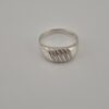 Vintage 925 Sterling Silver Signet Ring — Textured Design