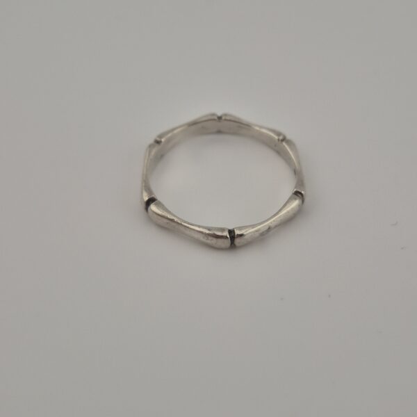 Vintage 925 Sterling Silver Ring — Geometric Link Design