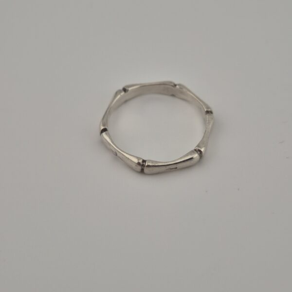 Vintage 925 Sterling Silver Ring — Geometric Link Design