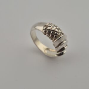 Vintage Unique 925 Sterling Silver Ring — Woven Sculptural Design