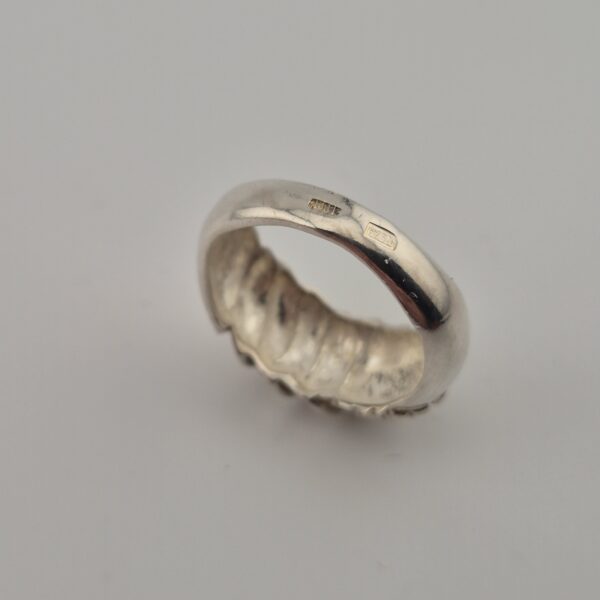 Vintage Unique 925 Sterling Silver Ring — Woven Sculptural Design