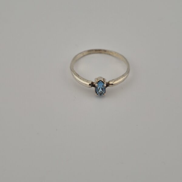 Vintage 925 Sterling Silver Ring Aquamarine