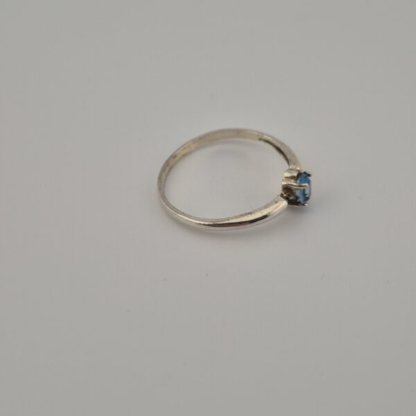 Vintage 925 Sterling Silver Ring Aquamarine