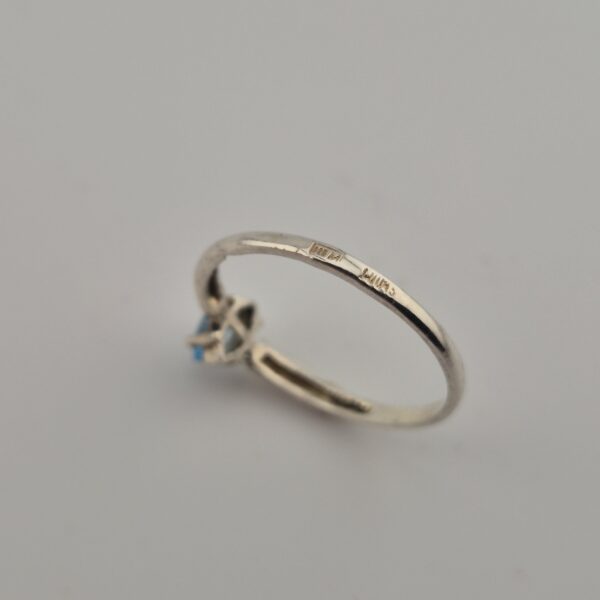 Vintage 925 Sterling Silver Ring Aquamarine