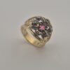 2026/07/14506-scaled.jpg Vintage 925 Sterling Silver Ring — Gold Plated & Pink Tourmaline