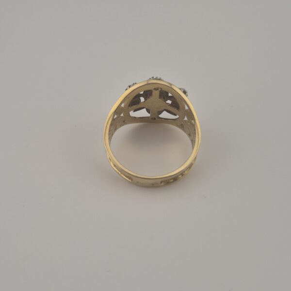 2026/07/14509-scaled.jpg Vintage 925 Sterling Silver Ring — Gold Plated & Pink Tourmaline