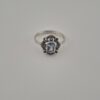 Rare Vintage 925 Sterling Silver Ring — Aquamarine & Marcasite