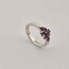 2026/07/16164.png Vintage 925 Sterling Silver Ring — Purple Ruby Cluster Setting