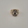 2026/08/14425-scaled.jpg Vintage 925 Sterling Silver Ring — Gold Plated & Blue Aquamarine