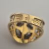 2026/08/14429-scaled.jpg Vintage 925 Sterling Silver Ring — Gold Plated & Blue Aquamarine