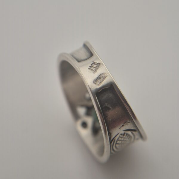 Vintage 925 Sterling Silver Ring — Green Tourmaline