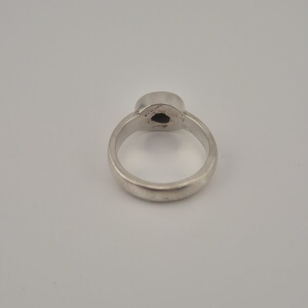 Vintage 925 Sterling Silver Ring — Oval Black Onyx