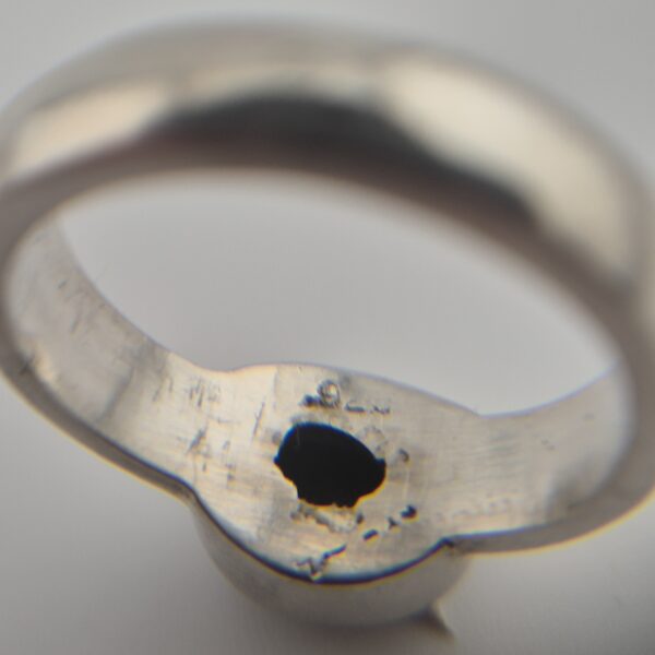 Vintage 925 Sterling Silver Ring — Oval Black Onyx