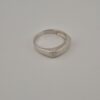 Vintage 925 Sterling Silver Signet Ring — Diagonal Lines