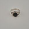 Vintage 925 Sterling Silver Signet Ring — Black Onyx