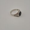 Vintage 925 Sterling Silver Signet Ring — Black Onyx