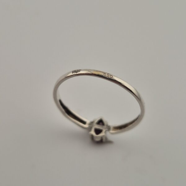 Vintage 925 Sterling Silver Ring — Faceted Amethyst