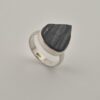 Vintage 925 Sterling Silver Ring With Black Tourmaline