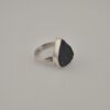 Vintage 925 Sterling Silver Ring With Black Tourmaline