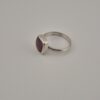 Vintage 925 Sterling Silver Faceted Garnet Ring