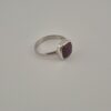 Vintage 925 Sterling Silver Faceted Garnet Ring