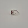 Vintage 830 Silver Garnet Ring