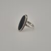 Vintage 925 Sterling Silver Oval Black Onyx Ring