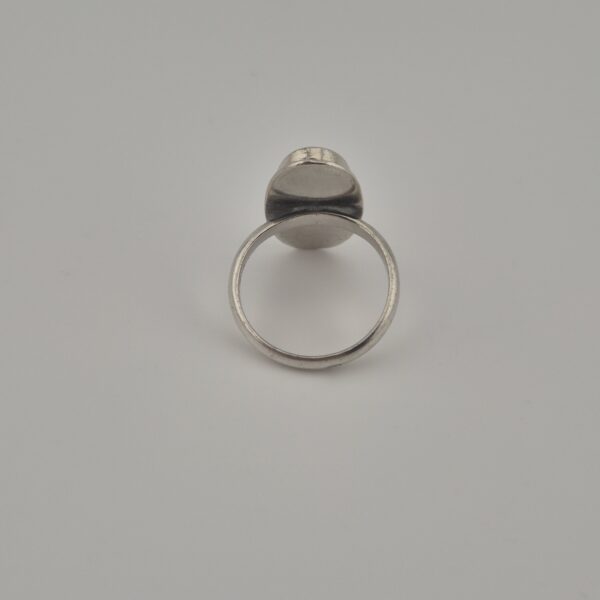 Vintage 925 Sterling Silver Oval Black Onyx Ring