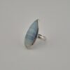 Vintage 925 Sterling Silver Ring — Blue Banded Agate