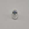 Vintage 925 Sterling Silver Ring — Blue Banded Agate