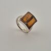 Vintage 925 Sterling Silver Ring with Natural  Amber