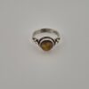 Vintage 925 Sterling Silver Ring with Natural Amber