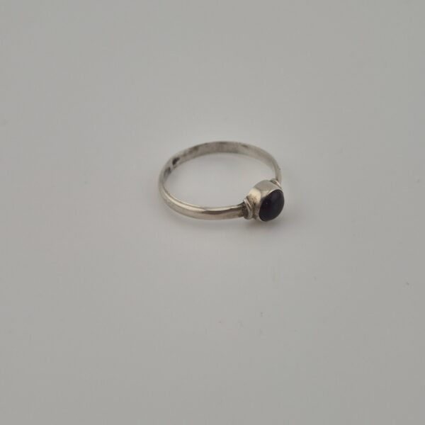 Vintage 925 Sterling Silver Ring with Natural Amethyst