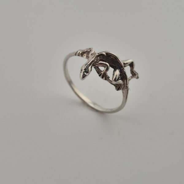 Vintage 925 Sterling Silver Salamander Ring