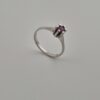 Vintage 925 Sterling Silver Ring with Faceted Amethyst