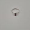 Vintage 925 Sterling Silver Ring with Faceted Amethyst