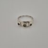 Unique Vintage 925 Sterling Silver Ring with Peridot, Amethyst & Garnet