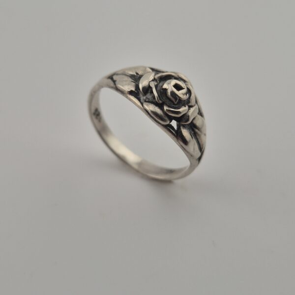 Vintage 925 Sterling Silver Rose Ring