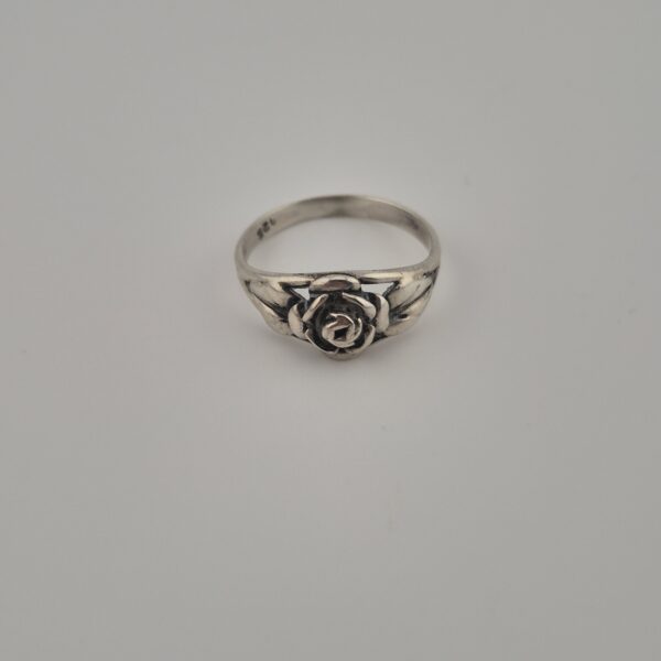 Vintage 925 Sterling Silver Rose Ring