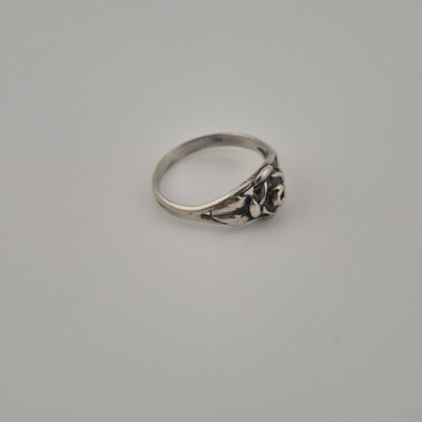 Vintage 925 Sterling Silver Rose Ring