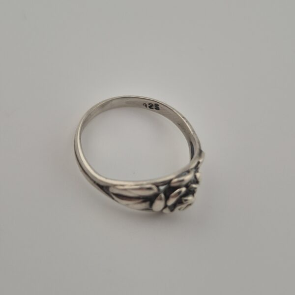 Vintage 925 Sterling Silver Rose Ring