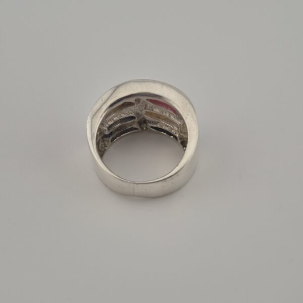 Vintage 925 Sterling Silver Mother of Pearl Inlay Ring